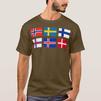 Scandinavische vlag t-shirt
