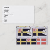 Scandinavische vlaggen, uit een Frans boek over vl Visitekaartje (Voorkant / Achterkant)