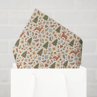 Scandinavische volks kunst Kerst charme Tissuepapier