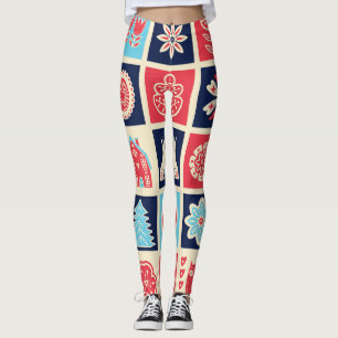 Scandinavische volkskunst:  bloemen. leggings