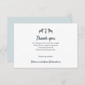 Scandinavische volkskunst dala paard bruiloft dank bedankkaart (Voorkant / Achterkant)