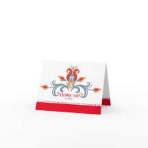 Scandinavische volkskunst gevouwen dank u