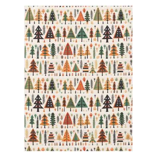 Scandinavische volkskunst kerstpatroon tafelkleed (Voorkant)