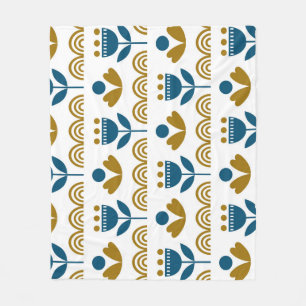 Scandinavische volkskunst, kleurrijk patroon. fleece deken