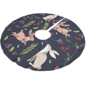 Scandinavische volkskunst konijnenprint kerstboom rok (Gekanteld)