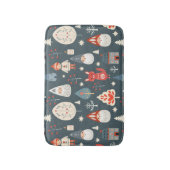 Scandinavische volkskunst met kerstkabouters badmat (Voorkant Verticaal)