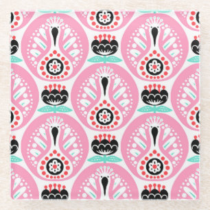 Scandinavische volkskunst: Noordse naadloos. Glazen Onderzetter