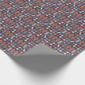 Scandinavische volkskunst patroon cadeaupapier (Hoek)