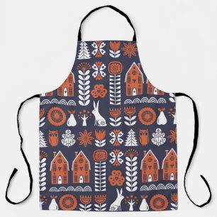 Scandinavische volkskunst  patroon schort
