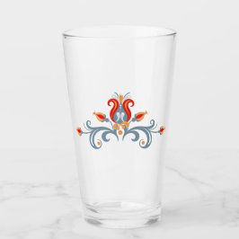 Scandinavische volkskunst Velkommen Drink glas