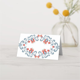 Scandinavische volkskunst Velkommen Place Cards