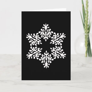 Scandinavische witte kerst Snowflake Feestdagen Kaart