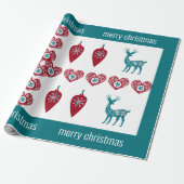 Scandinavische zoetwarerassen cadeaupapier (Uitgerold)