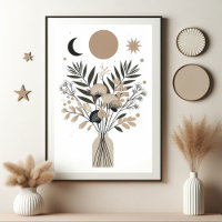 Scandinavische zon maan sterren boeket kunst patro