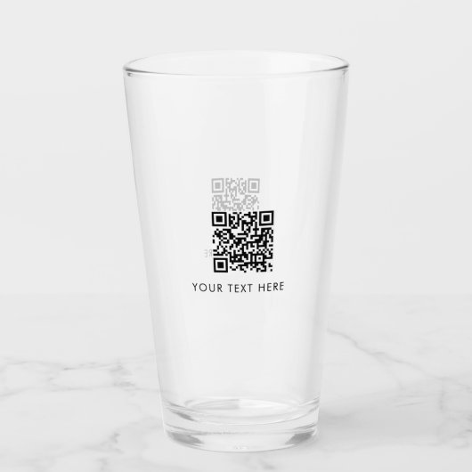 Scannable Business Website QR-code Adverteren Glas (Voorkant)