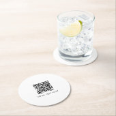 Scannable Business Website QR-code Adverteren Ronde Kartonnen Onderzetter (Insitu)