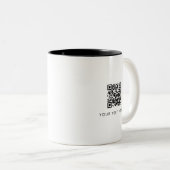 Scannable Business Website QR-code Adverteren Tweekleurige Koffiemok (Voorkant rechts)
