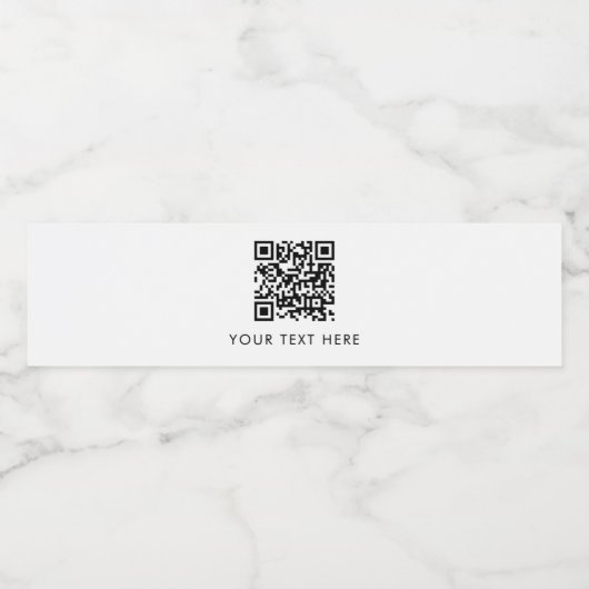 Scannable Business Website QR-code Adverteren Waterfles Etiket (Enkel label)