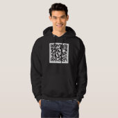 Scannable QR Bar Code Hoodie (Voorkant volledig)
