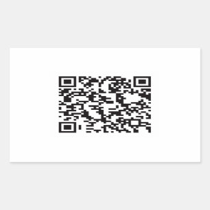 Scannable QR Bar Code Rechthoekige Sticker