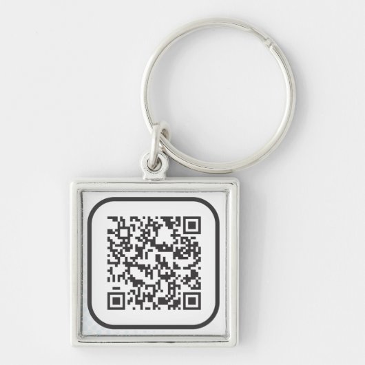 Scannable QR Bar Code Sleutelhanger (Voorkant)