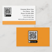 Scannable QR Code Cartes de visite promotionnels (Devant / Derrière)