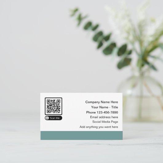 Scannable QR Code Cartes de visite promotionnels (Debout devant)