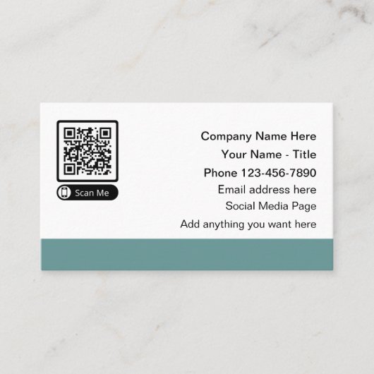 Scannable QR Code Cartes de visite promotionnels (Devant)