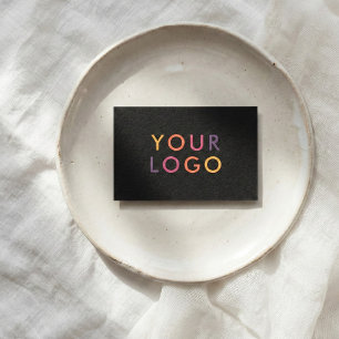 Scannable QR Code Logo Minimalist Black Visitekaartje