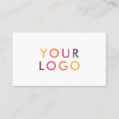 Scannable QR Code Logo Minimalist White Visitekaartje (Voorkant)