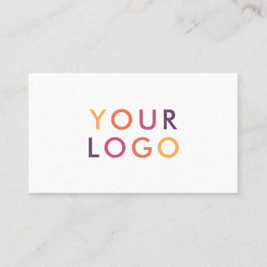 Scannable QR Code Logo Minimalist White Visitekaartje (Voorkant)