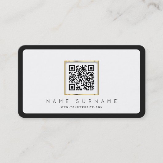 Scannable QR code professional of personal or Visitekaartje (Voorkant)