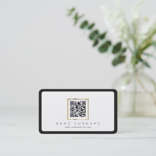 Scannable QR code professional of personal or Visitekaartje (Staand voorkant)