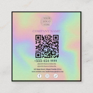 Scannable QR-code Social Media visitekaartjes