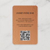 Scannbare QR-code voor wijnbar Visitekaartje (Achterkant)