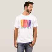 Scannen me kleurige streepjescode t-shirt (Voorkant volledig)