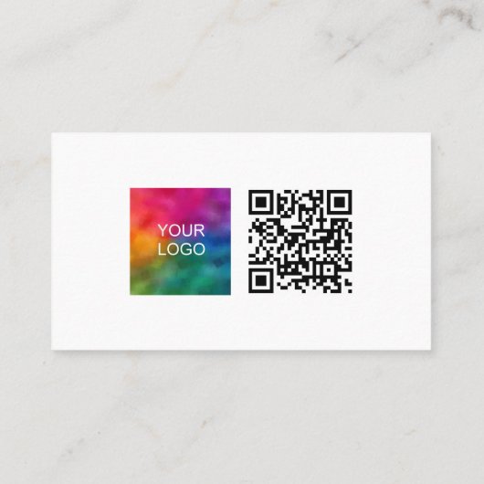 Scannen Mij QR Code Sjabloon Upload Logo Promotion Visitekaartje (Achterkant)