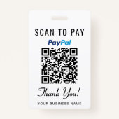 Scannen naar betalen Venmo PayPal QR-code Badge (Achterkant)