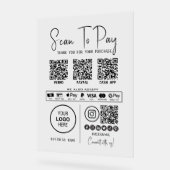Scannen naar Betalen Zakelijke QR Code Betaling Mo Acryl Bord (Hoek)