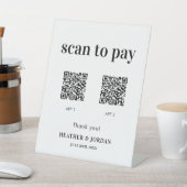 Scannen naar QR-code bruiloftsbalk Reclamebord Met Voetstuk (Insitu)