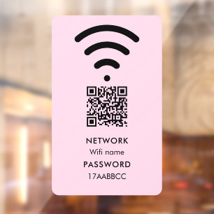Scannen naar verbinding met WiFi-netwerk QR-code M Raamsticker