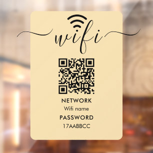 Scannen naar verbinding met WiFi-netwerk QR-code m Raamsticker