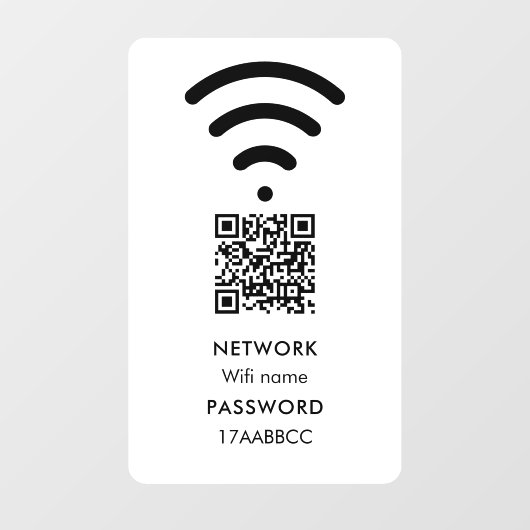 Scannen naar verbinding met WiFi-netwerk - QR-code Raamsticker (Vel)