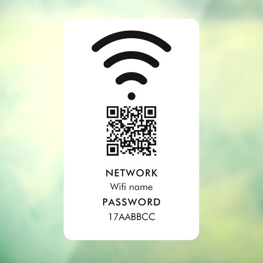 Scannen naar verbinding met WiFi-netwerk - QR-code Raamsticker (Vel 3)