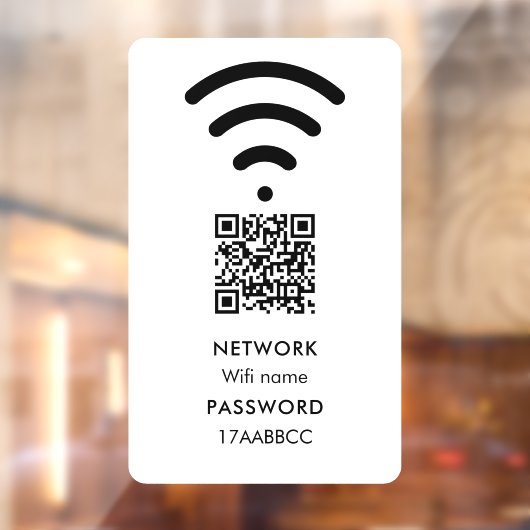 Scannen naar verbinding met WiFi-netwerk - QR-code Raamsticker (Vel 2)