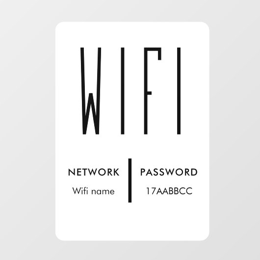 Scannen naar verbinding met WiFi-netwerk QR-code W Raamsticker (Vel)