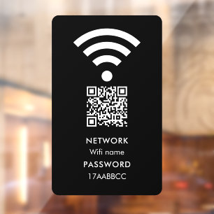 Scannen naar verbinding met WiFi Network QR Code M Raamsticker