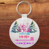 Scannen naar video, "Cold Outside"-Sleutelhanger Sleutelhanger (Voorkant)