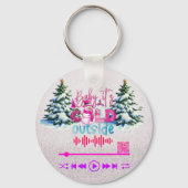 Scannen naar video, "Cold Outside"-Sleutelhanger Sleutelhanger (Achterkant)