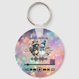 Scannen naar video, "Cold outside"-Sleutelhanger Sleutelhanger